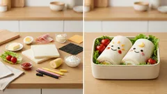 お弁当にぴったり:くるっと巻いて崩れにくい「ハムエッグ&バナナクリーム」ロールサンド