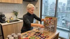 100均ワイヤーネットで作るおうち駄菓子屋さん風お菓子ラックの作り方