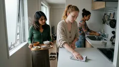 ふきんは8つ折りのままめくるだけで時短に、台拭きが一気にラクになる方法