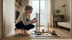 100均DIYでおしゃれな間接照明を作る方法、テープライトで簡単スタンドライト