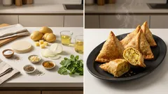 餃子の皮でカリッとサモサ風：レンジじゃがいもで作る簡単スパイスおつまみ